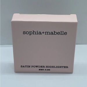 NEW NIB Sophia + Mabelle Satin Powder Highlighter PEACH SANGRIA Full Size 3.2g